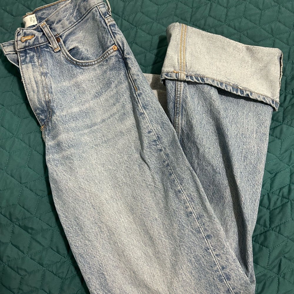 Mango High waist wide leg jeans